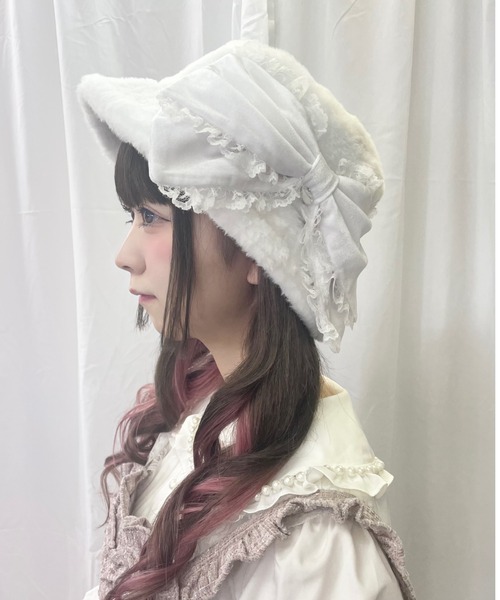 Ank Rouge（アンクルージュ） 帽子 ハット レディース フワフワリボン