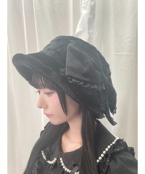 Ank Rouge（アンクルージュ） 帽子 ハット レディース フワフワリボン