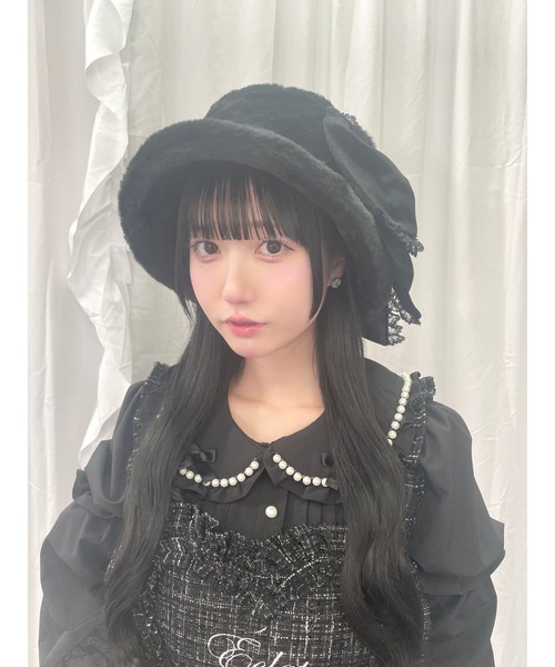 Ank Rouge（アンクルージュ） 帽子 ハット レディース フワフワリボン