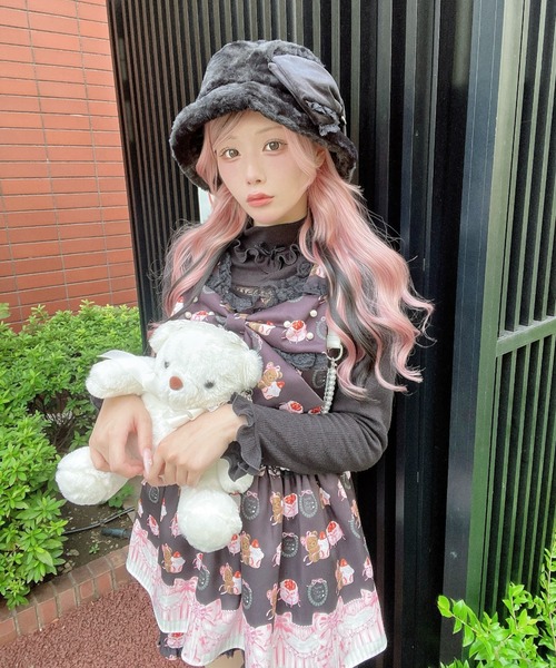 Ank Rouge（アンクルージュ） 帽子 ハット レディース フワフワリボン