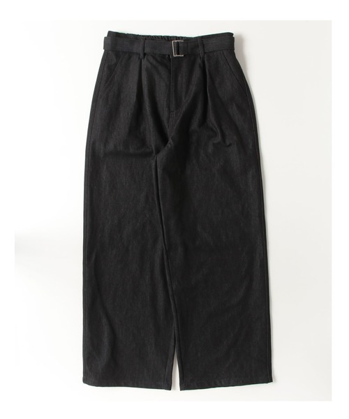 BLANK HOTEL ワイドパンツ ジーンズ Belted Pleat Wide Denim Pants