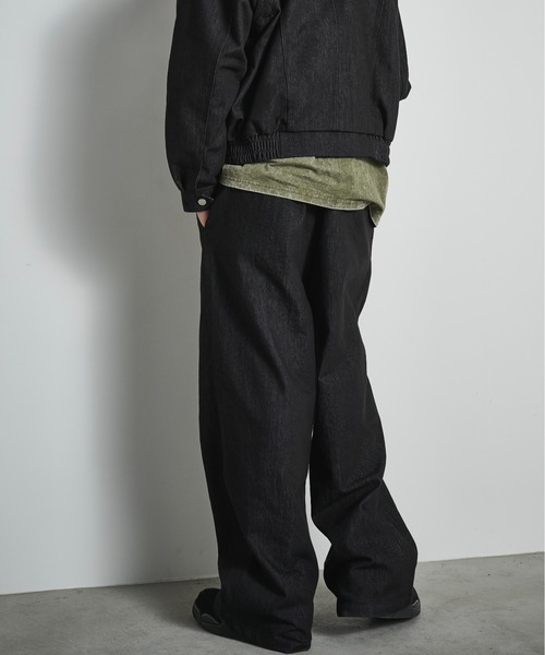 BLANK HOTEL ワイドパンツ ジーンズ Belted Pleat Wide Denim Pants