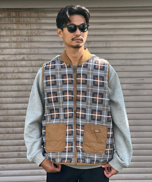 Dickiesヴィンテージチェック柄 ベスト Dickies（ディッキーズ） ベスト ジレ 「DICKIES SKATEBOARDING