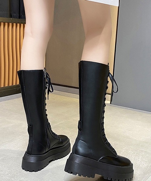Nia」 ロングブーツ 38 ブラック レディース : ZOZOTOWN Yahoo!店