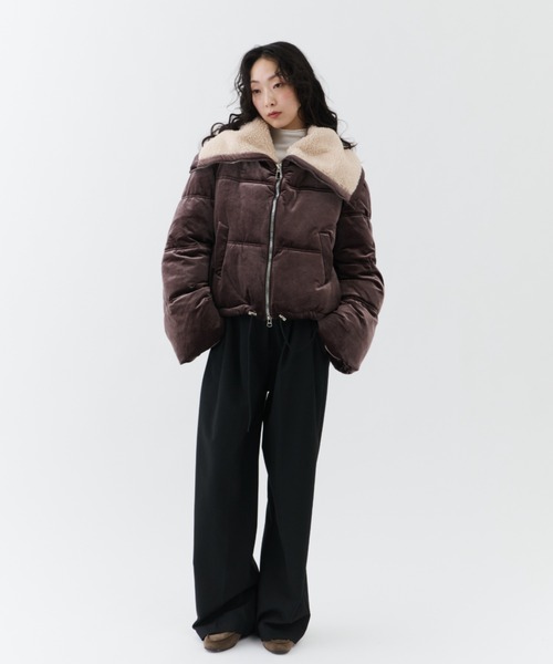 パトリッツィアぺぺ　ショートダウンコート NUJOH ダウンコート ダウンジャケット Velvet Short Down Jacket