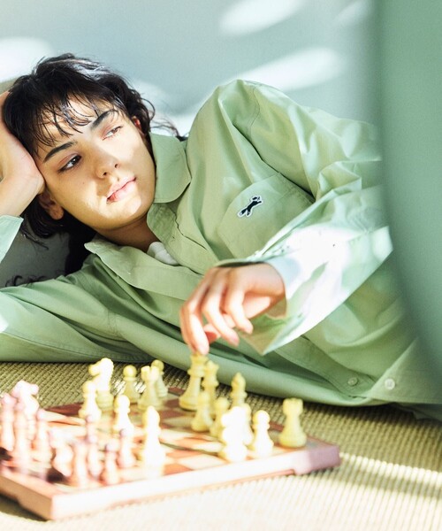 TOWNCRAFT（タウンクラフト） 長袖シャツ MEDIUM ブルーグリーン