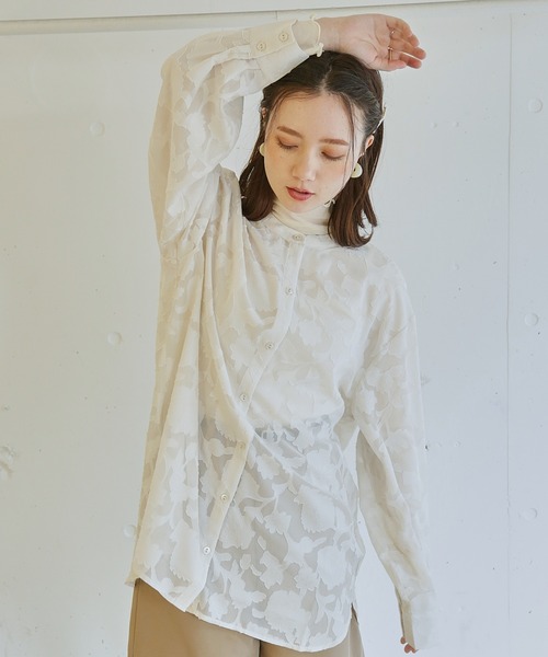 「paravion」 長袖ブラウス FREE ミント レディース_画像3