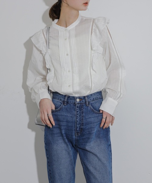 「SENSE OF PLACE by URBAN RESEARCH」 長袖ブラウス ONE ライトブルー レディース_画像2