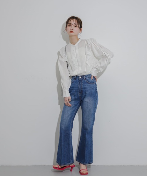 「SENSE OF PLACE by URBAN RESEARCH」 長袖ブラウス ONE ライトブルー レディース_画像4