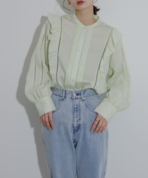 「SENSE OF PLACE by URBAN RESEARCH」 長袖ブラウス ONE ライトブルー レディース_画像9