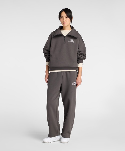 new balance グレー ハーフジップ スウェット　S　レディース New Balance（ニューバランス） トレーナー スウェット リニア