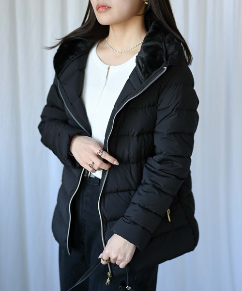 ＆HALF ダウンコート ダウンジャケット ストレッチダウンコート(ダウン