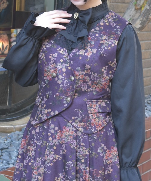 axes femme（アクシーズ ファム） ベスト ジレ フローラルプリント