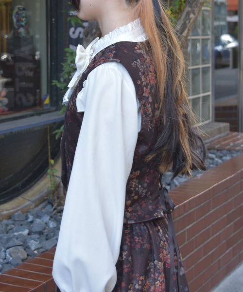 axes femme（アクシーズ ファム） ベスト ジレ フローラルプリント