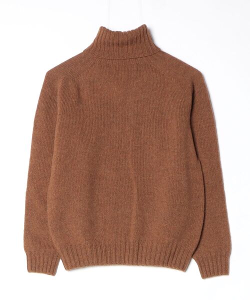 「Harley of Scotland」 タートルネックニット 36 ブラウン メンズ_画像2