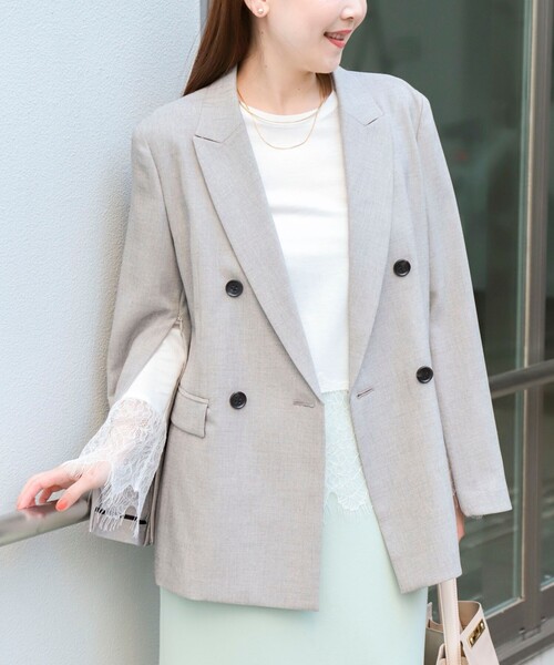 NOLLEY’S Sophi ブークレーカーデジャケット ノーカラージャケット NOLLEY'S Sophi（ノーリーズソフィ）の「ブークレーカーデジャケット