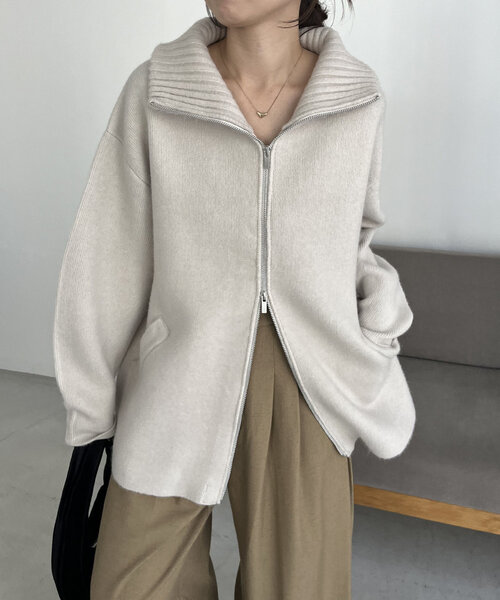 「CAPRICIEUX LE'MAGE」 ニットカーディガン 38 ホワイト系その他 レディース_画像2