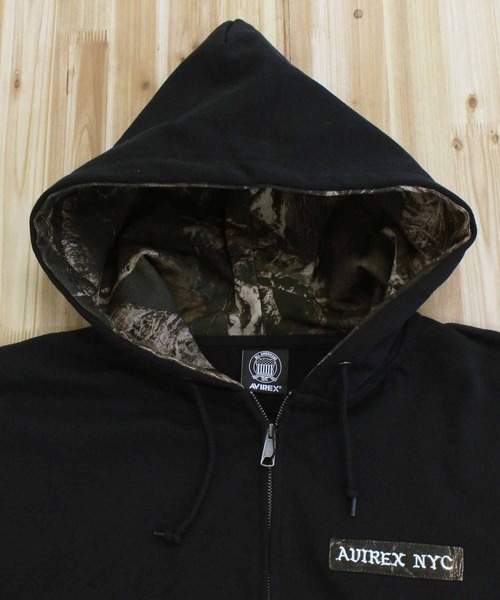 AVIREX（アヴィレックス） パーカー ZIP UP HOODIE”REAL TREE CAMO