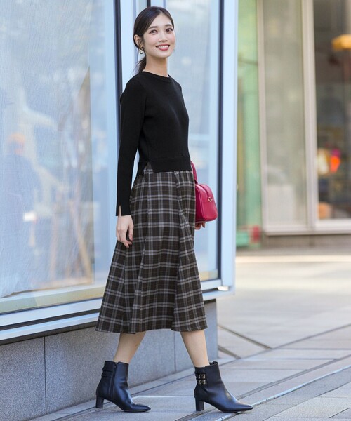 「ANY SIS」 ドッキングワンピース LARGE ブラック レディース_画像4