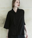 シャツ 半袖 ルーズシンセティックリネンシャツ...の詳細画像4