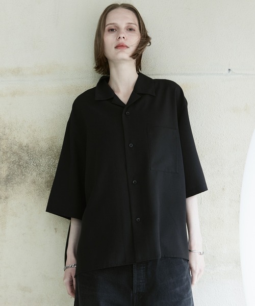 remer シャツ 半袖 ルーズシンセティックリネンシャツ / loose