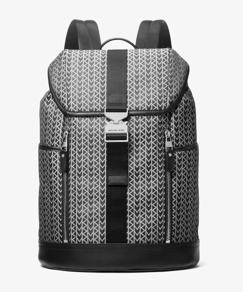 【美品】MICHAEL KORS ロゴパターンバックパック MICHAEL KORS（マイケルコース） デイバック リュック ELI MK2000 ロゴ