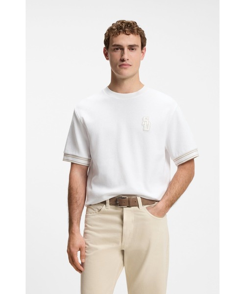 BOSS x SHOHEI OHTANI ポロシャツ ベージュ BOSS - BOSS Selected by Shohei Ohtani relaxed-fit polo shirt