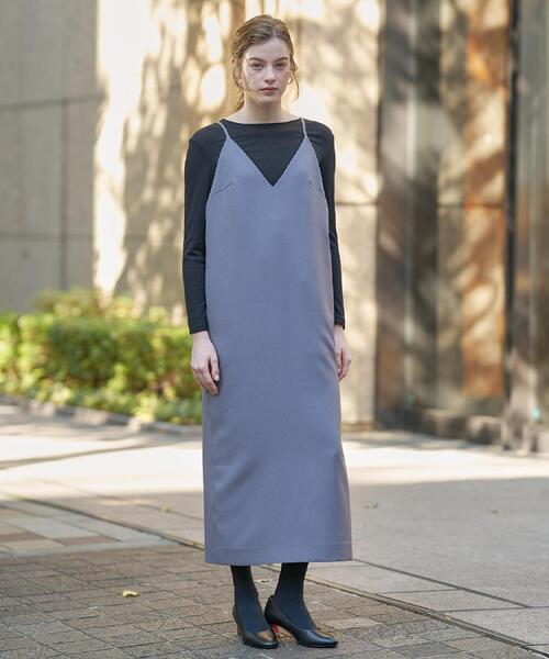 「DRESSTERIOR」 キャミソールワンピース 34 ブラック レディースの画像