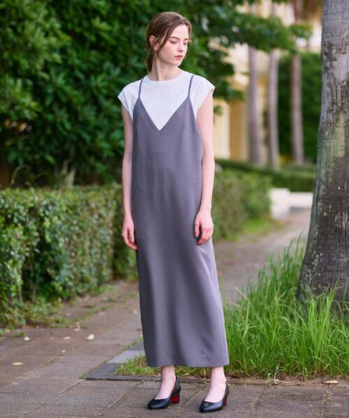 「DRESSTERIOR」 キャミソールワンピース 34 ブラック レディースの画像