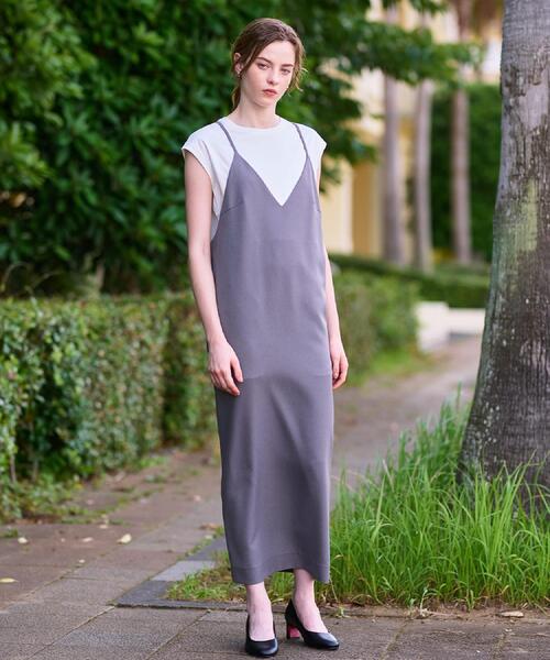 「DRESSTERIOR」 キャミソールワンピース 34 ブラック レディースの画像