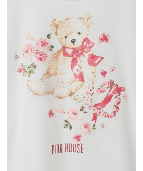 PINK HOUSE（ピンクハウス） tシャツ テディローズプリントカットソー
