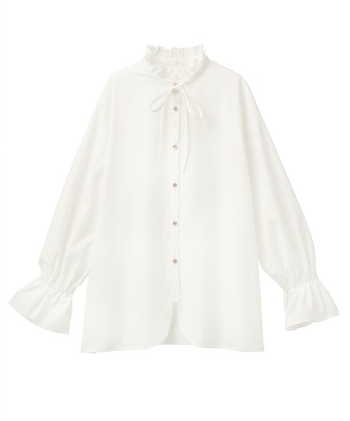 「RANAN」 長袖ブラウス L サックスブルー レディース_画像4