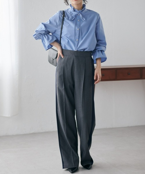 「RANAN」 長袖ブラウス L サックスブルー レディース_画像5