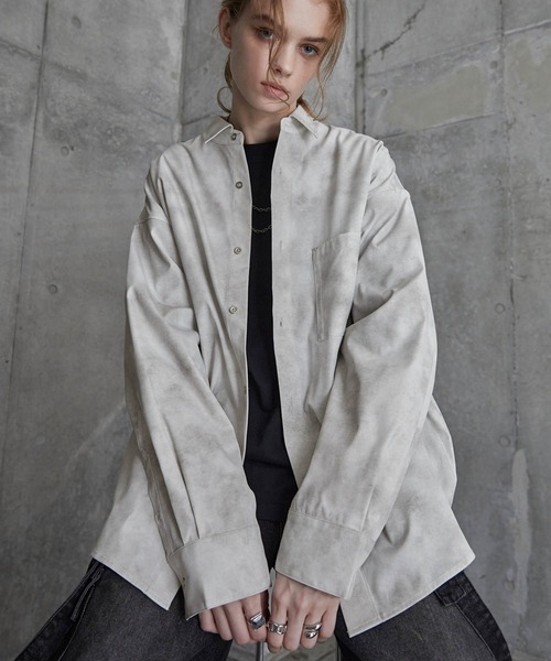 「SERACE」 長袖シャツ M グレー メンズ_画像9