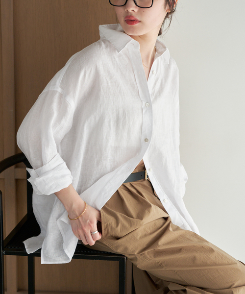 Plage☆ブラウス plage（プラージュ） ブラウス シャツ Linen Tent Line シャツ