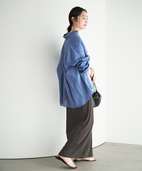 Plage PL BASIC シャツ ネイビー 新品未使用 Plage - Plage PL BASIC シャツ ネイビー 新品未使用の通販 by