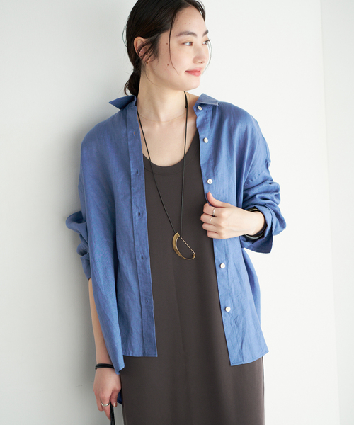 美品✨プラージュ シャツ 麻 ブラウス 春服 カットソー リネン オーバーサイズ plage（プラージュ） ブラウス シャツ Dolman Wrap シャツ レディース