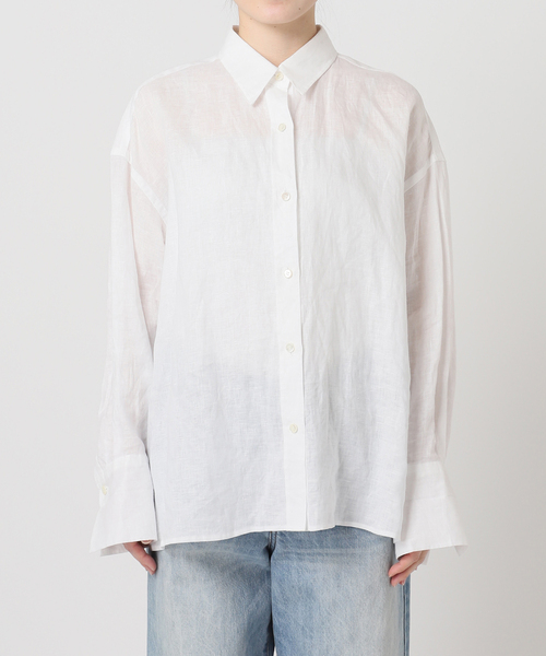 ブラウス シャツ Linen Tent Line シャツ レディースの画像