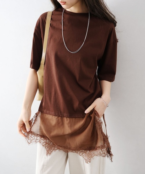SpRay（スプレイ） tシャツ すそレース Tシャツ レディース : ZOZOTOWN Yahoo!店 - 通販 - Yahoo!ショッピング