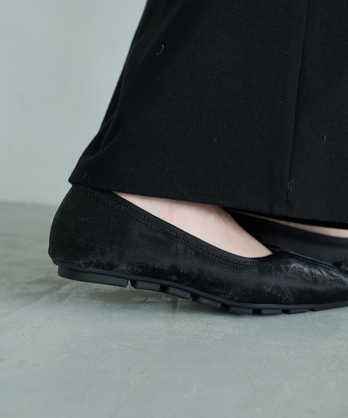 「carino」 フラットパンプス 23.5cm ブラック レディース_画像7