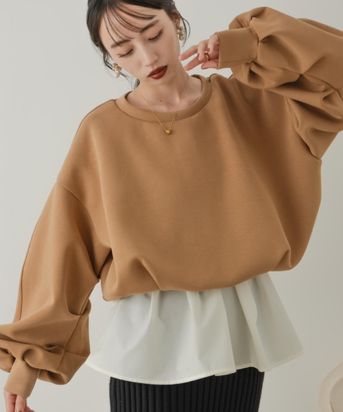 「hinari」 スウェットカットソー FREE アイボリー レディース_画像7