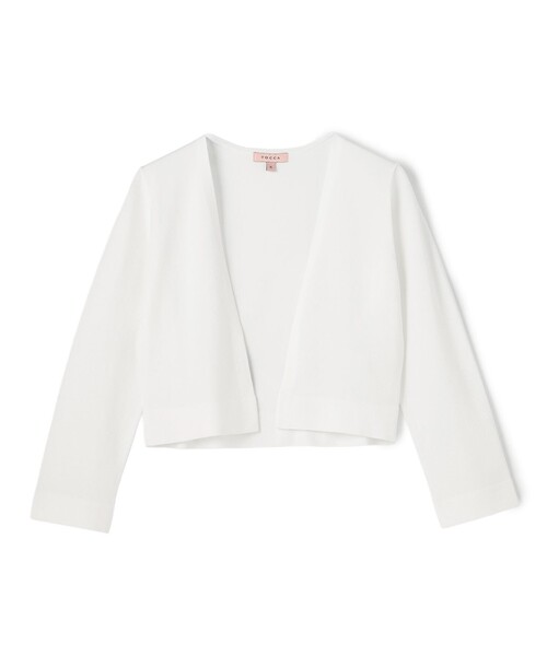 美品 TOCCA トッカ M 長袖ボレロカーディガン 白 洗える アイボリー TOCCA（トッカ） カーディガン AIRLY WINGS BOLERO ボレロ レディース