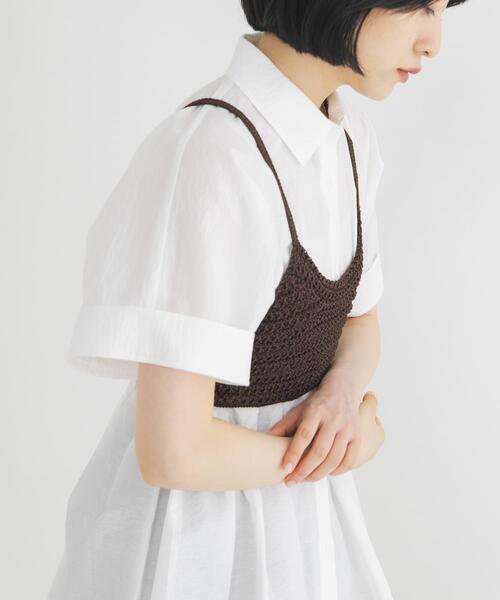 ブラウス シャツ ウエストタックドルマンブラウス レディースの画像