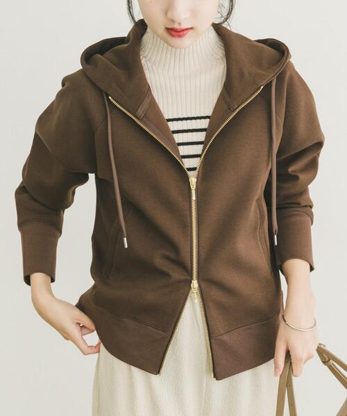 「ITEMS URBANRESEARCH」 ジップアップパーカー FREE ブラック レディース_画像9
