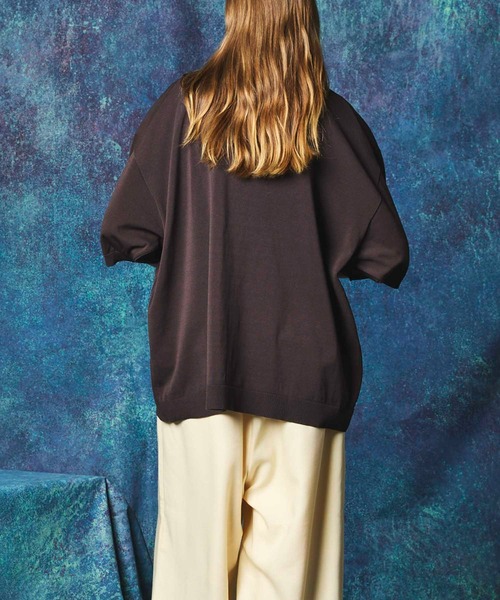 「MAISON SPECIAL」 ニットカーディガン 1 ブラウン レディース_画像6