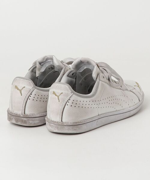 「PUMA」 ローカットスニーカー 24.5cm ホワイト×ゴールド メンズ_画像2