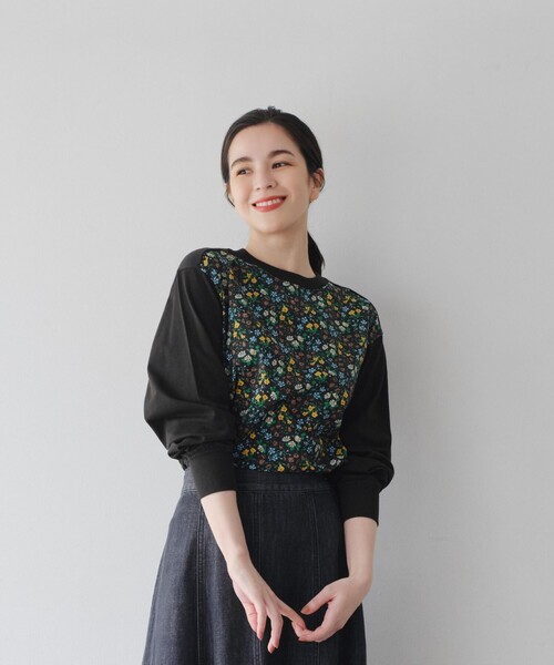 「Afternoon Tea」 長袖カットソー MEDIUM ブラック レディース_画像3