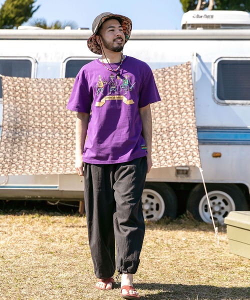 「チャイハネ」 半袖Tシャツ M パープル メンズ_画像5