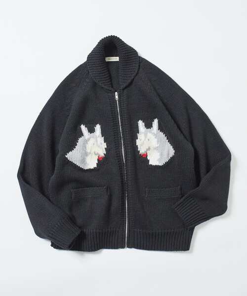 「FREAK'S STORE」 ニットカーディガン LARGE ブラック メンズ_画像2