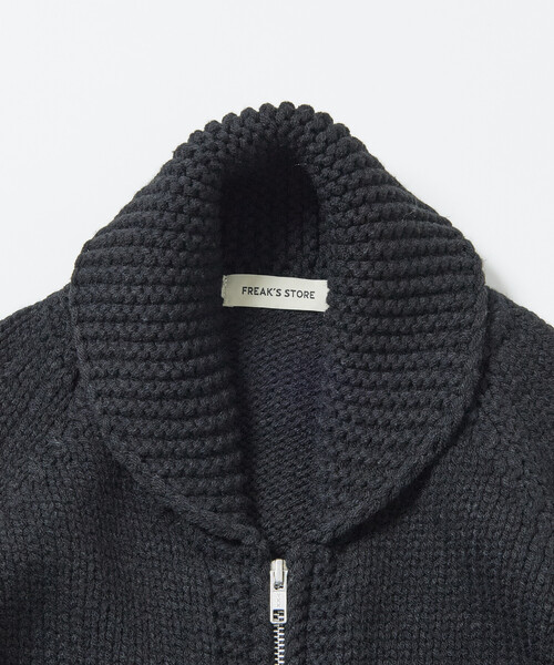 「FREAK'S STORE」 ニットカーディガン LARGE ブラック メンズ_画像3